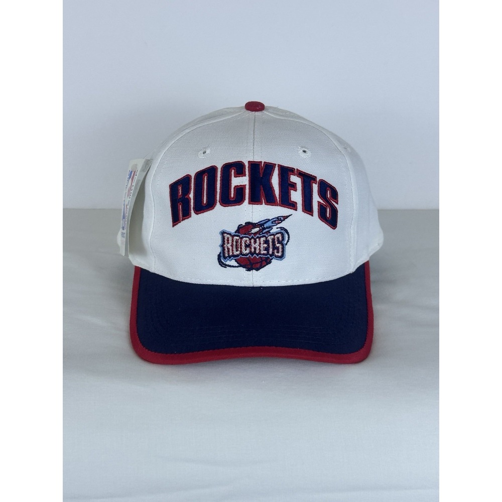 Vintage 90's Houston Rockets SnapBack Baseball Hat Cap NBA Deadstock NWT T.E.I.